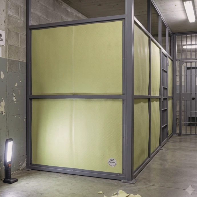 Les tissus 3D utilise une technologie de tissage 3D brevetée | composite ballistique souple facile à mettre en oeuvre pour le blindage et la protection des batiments